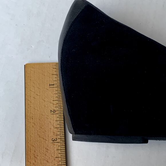 Hush Puppies Black Monogram Smoking Slippers Heels Pumps Leather Slip On 11 43 - Picture 10 of 10